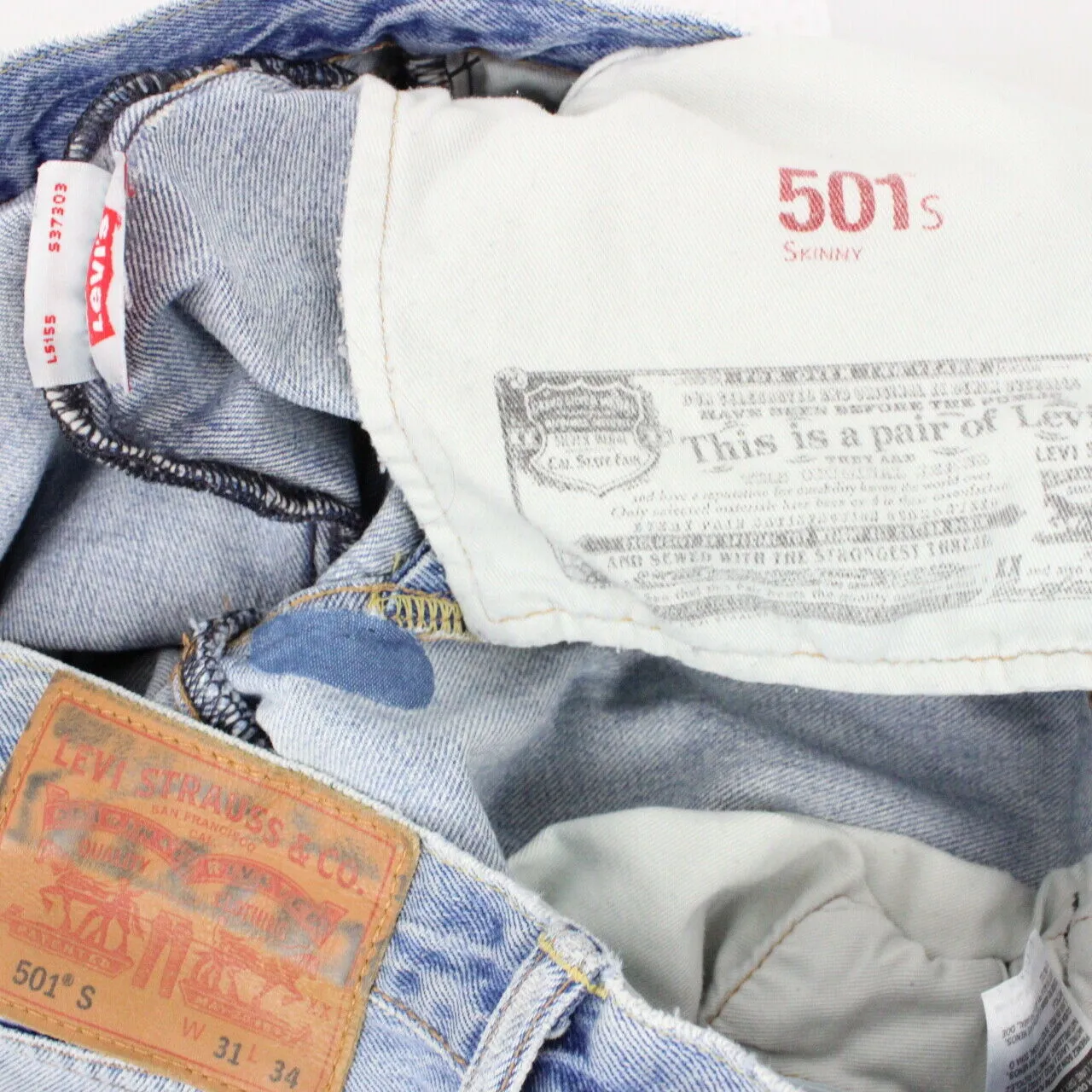 Mens LEVIS 501 S Jeans Light Blue | W31 L34