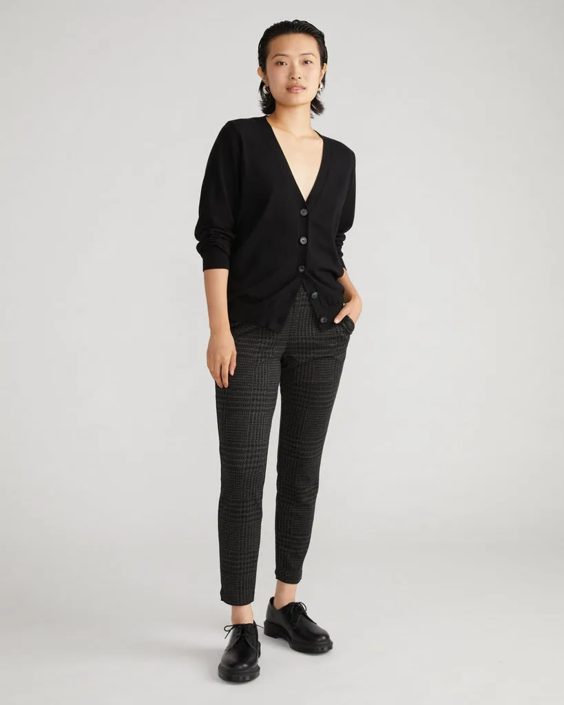 Minimalist Moro Pocket Signature Ponte Pants - Storm Houndstooth