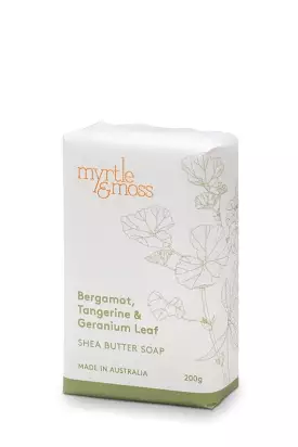 Myrtle & Moss - Shea Soap - Bergamot Rind, Tangerine & Geranium Leaf - 200g