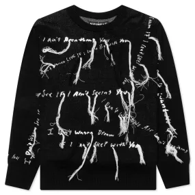 Nahmias x Kodak Black Knit Lyric Crewneck - Black