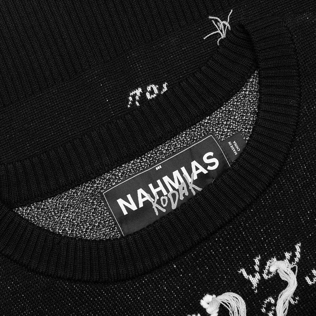 Nahmias x Kodak Black Knit Lyric Crewneck - Black