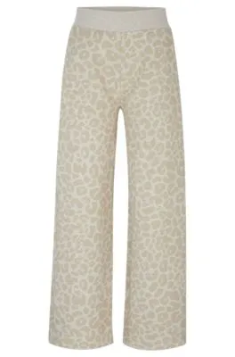 NAOMI x BOSS tracksuit bottoms with leopard print