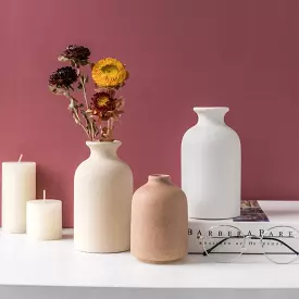 Nordic Handicraft Retro Frosted Ceramic Vase