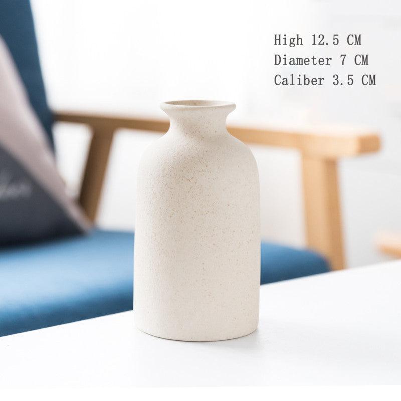 Nordic Handicraft Retro Frosted Ceramic Vase