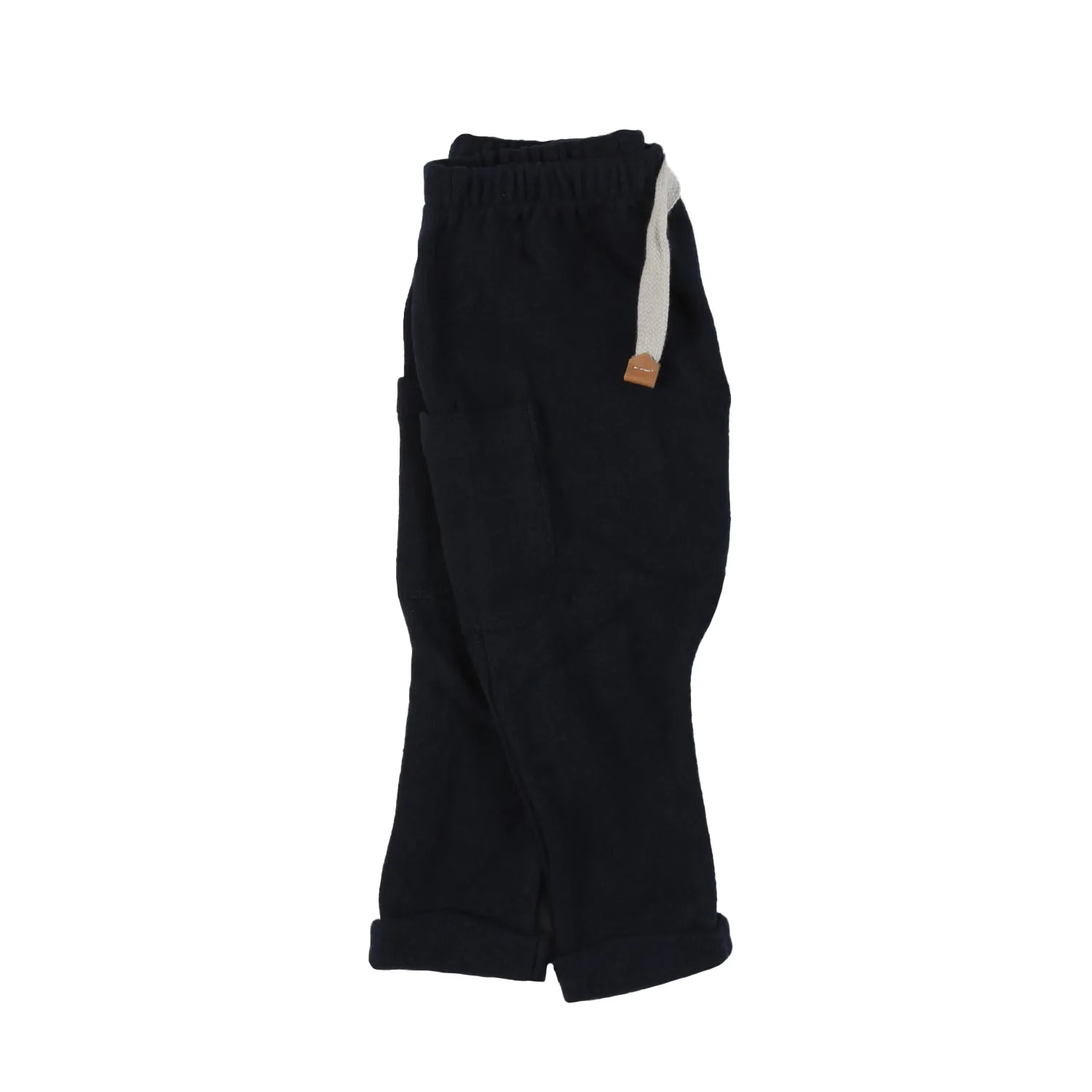 One More In The Family Greg Navy Blue Unisex Interlock Pants For Babies