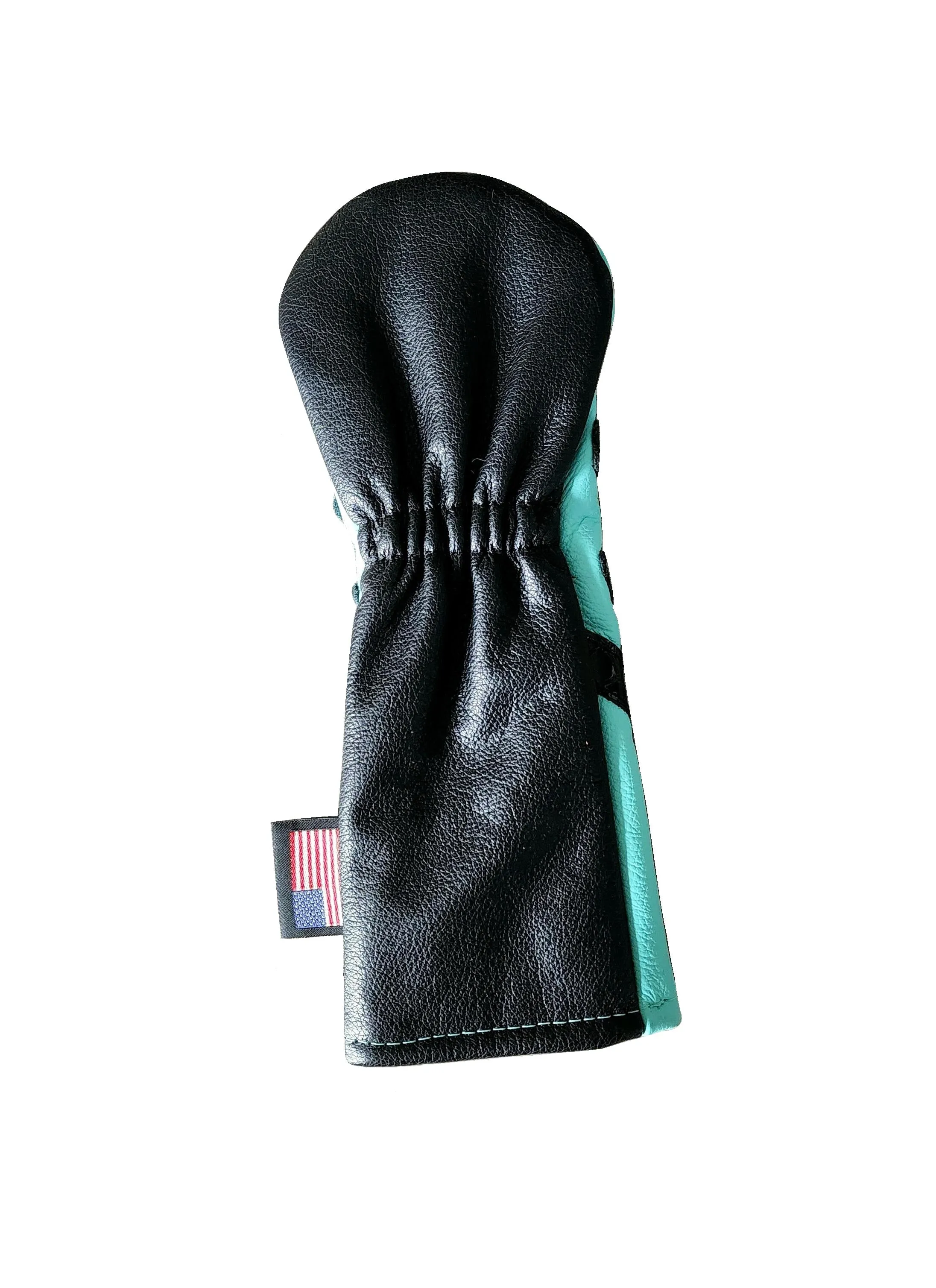 One-Of-A-Kind! Black Alligator emb. Skull & Bones Tiffany Blue Fairway Wood Headcover