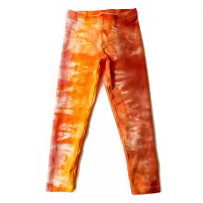 Orange Monochrome Tie Dye Leggings