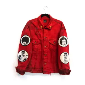 OVER-DYED RED DENIM ICONS JACKET