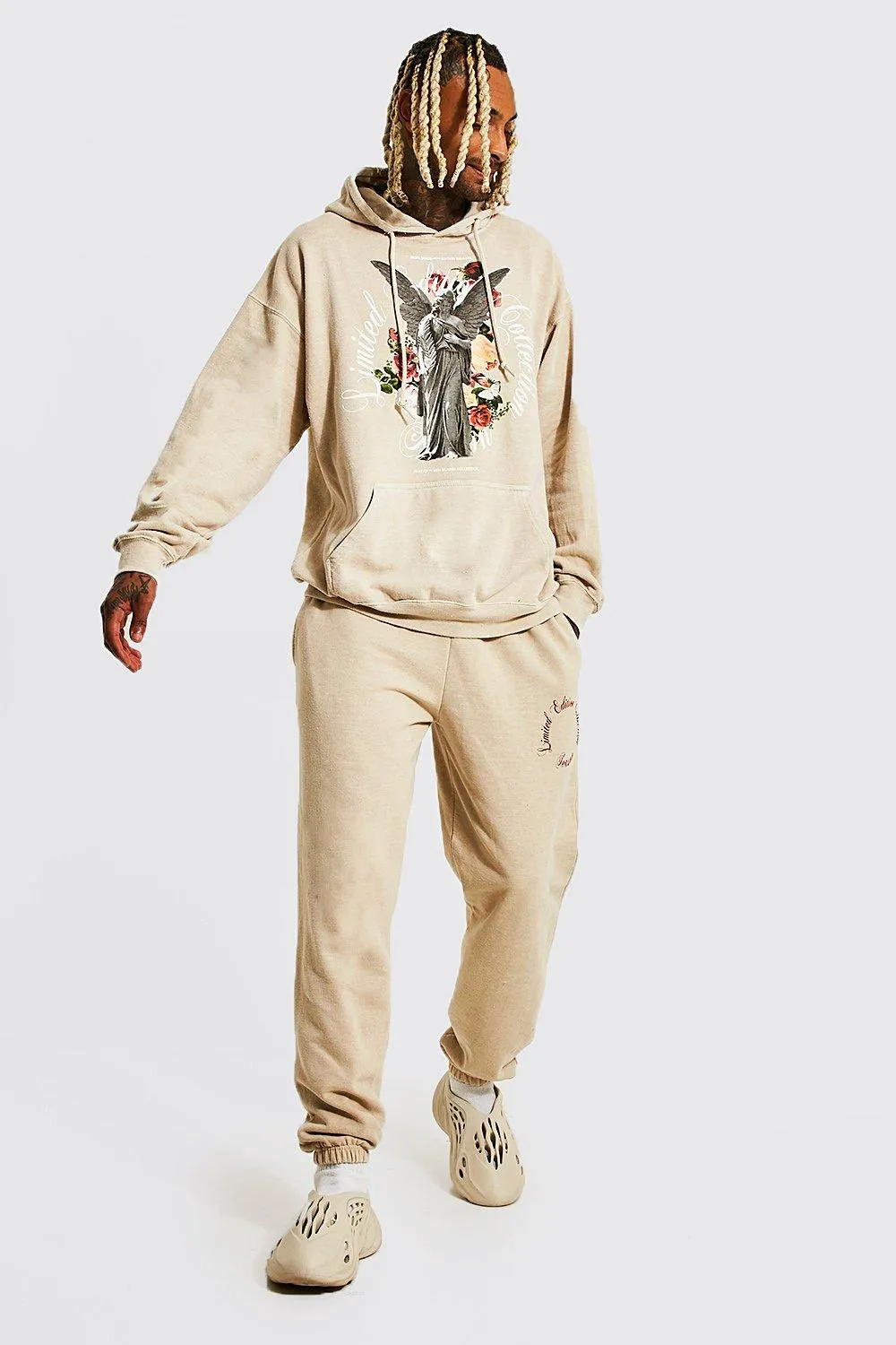 Oversized Statue Overdye Hooded Tracksuit