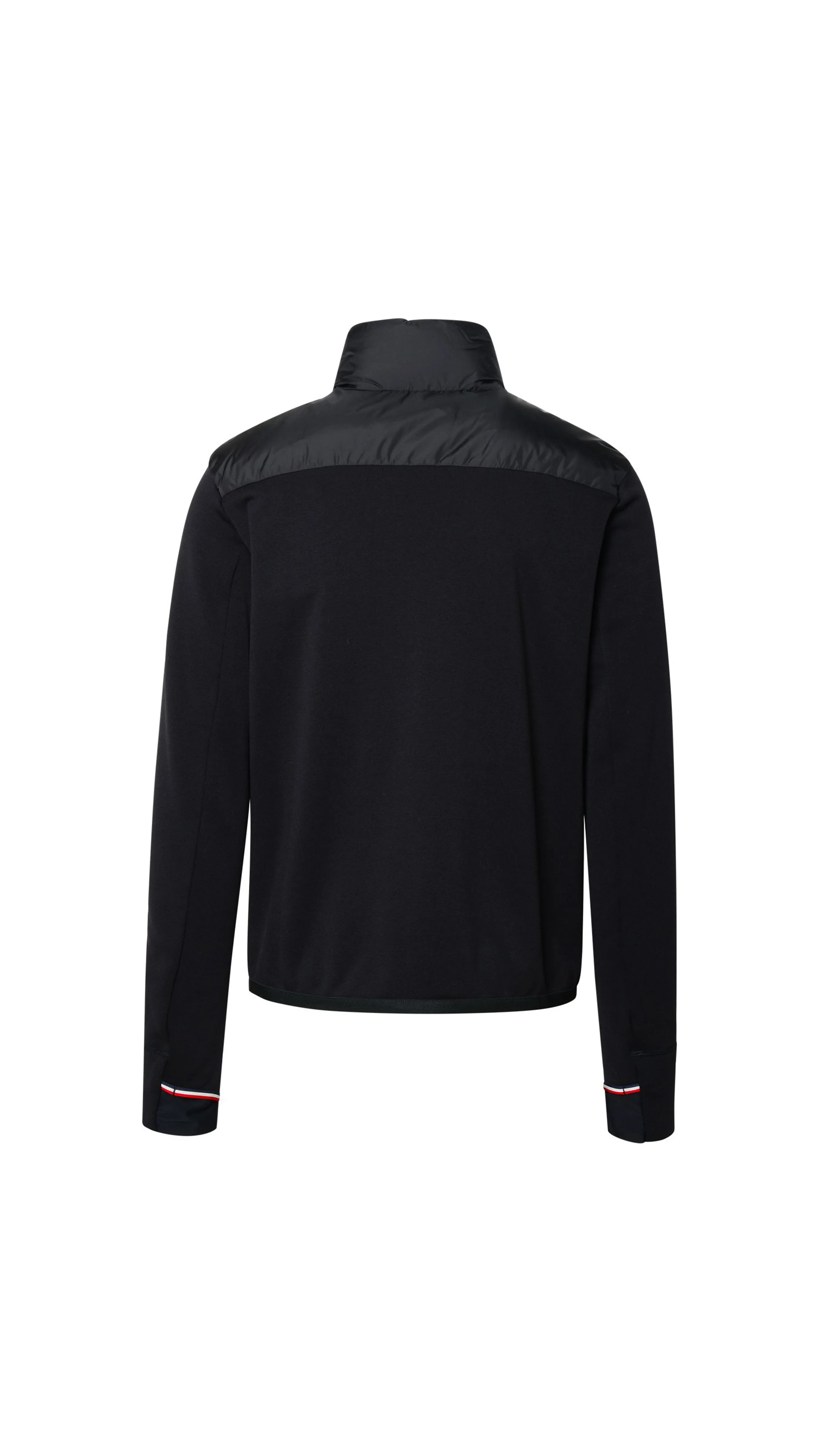 Padded Zip-Up Sweatshirt - Black/Blue