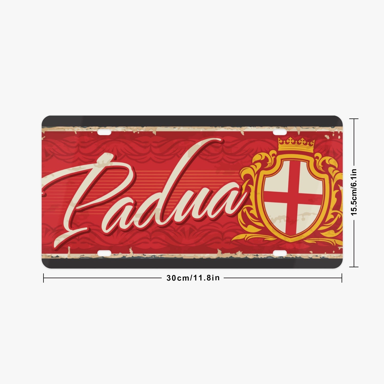 Padua License Plate Italian Style