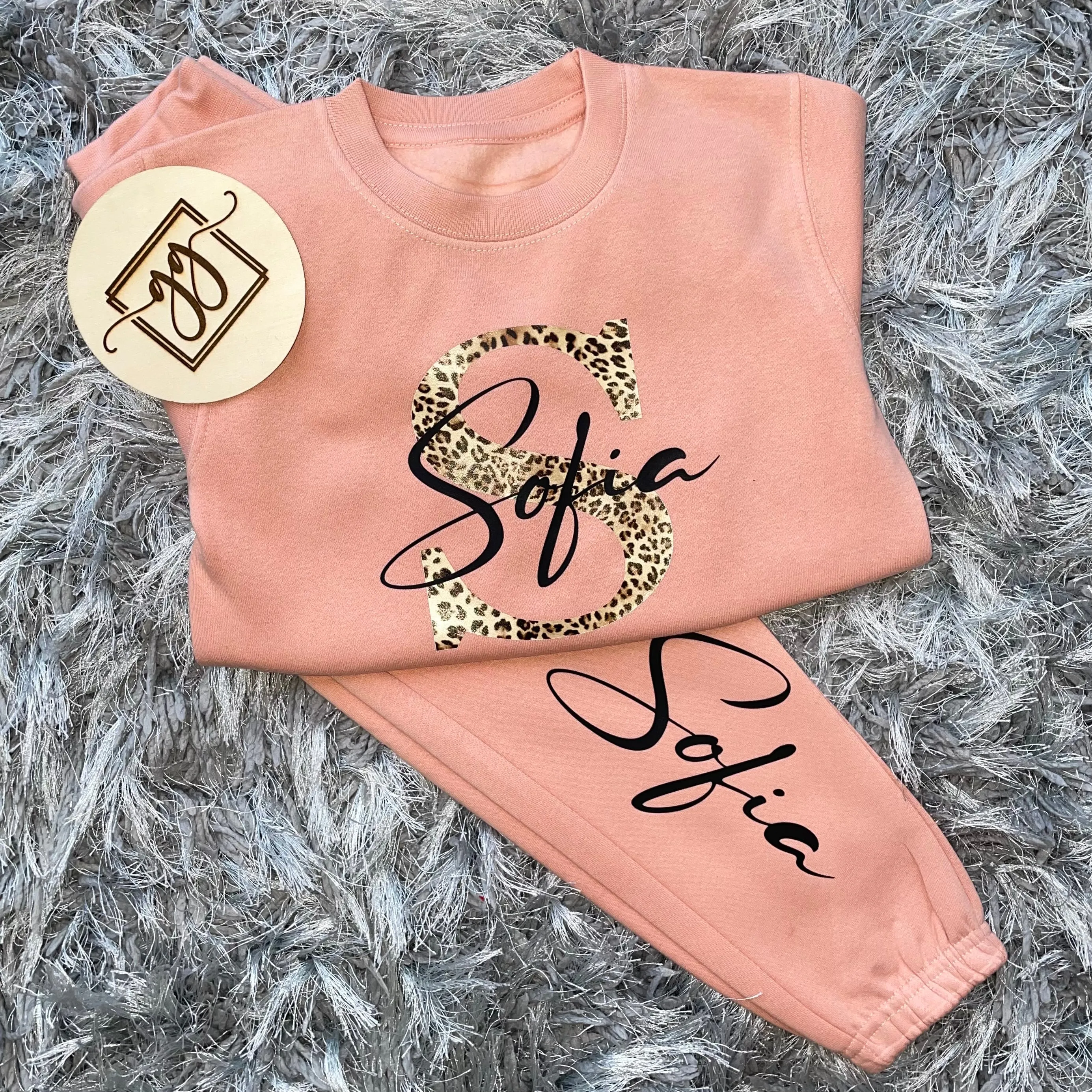 Personalised Dusty Pink Name & Initial Tracksuit