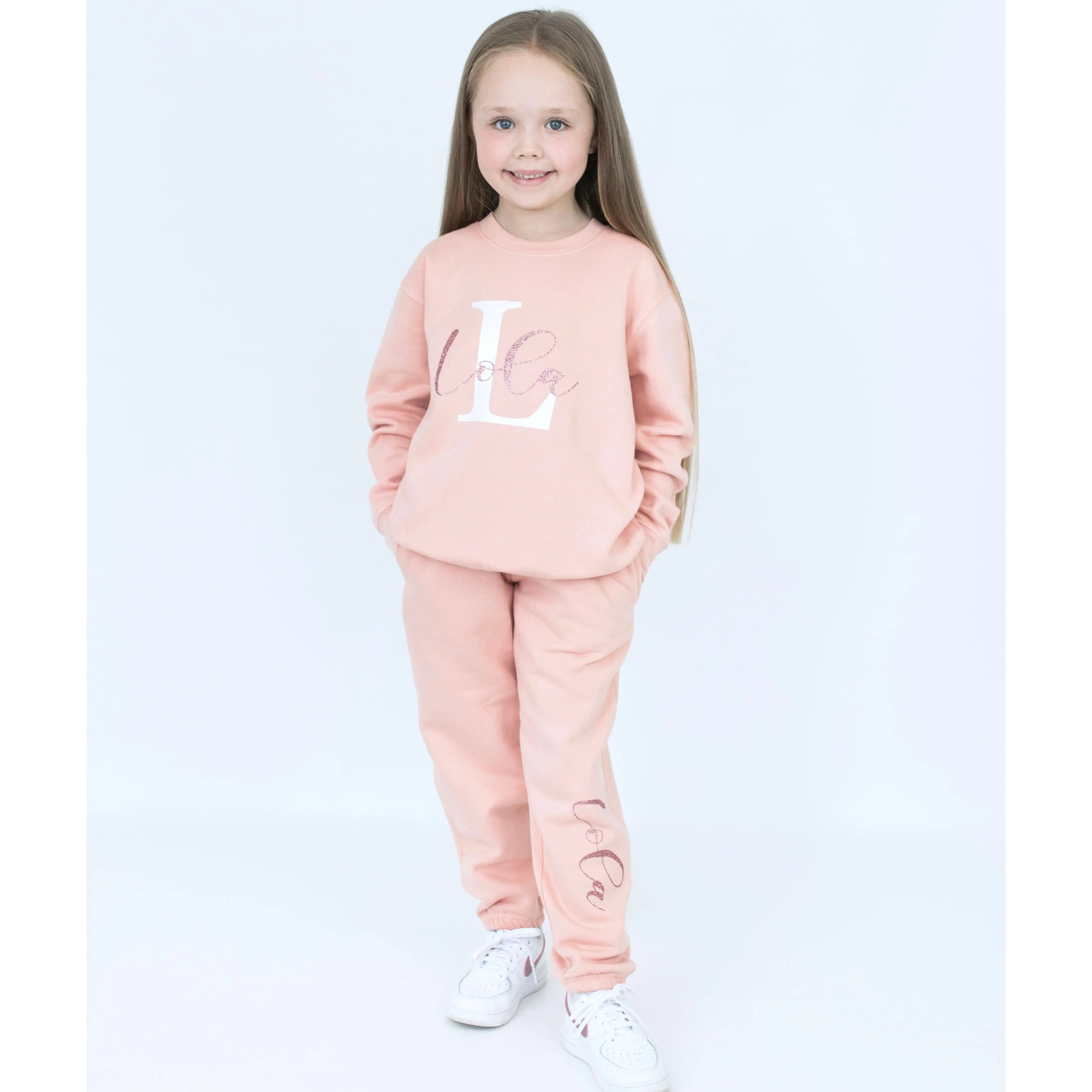 Personalised Dusty Pink Name & Initial Tracksuit