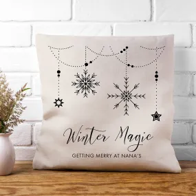 Personalised Winter Magic Cushion Cover