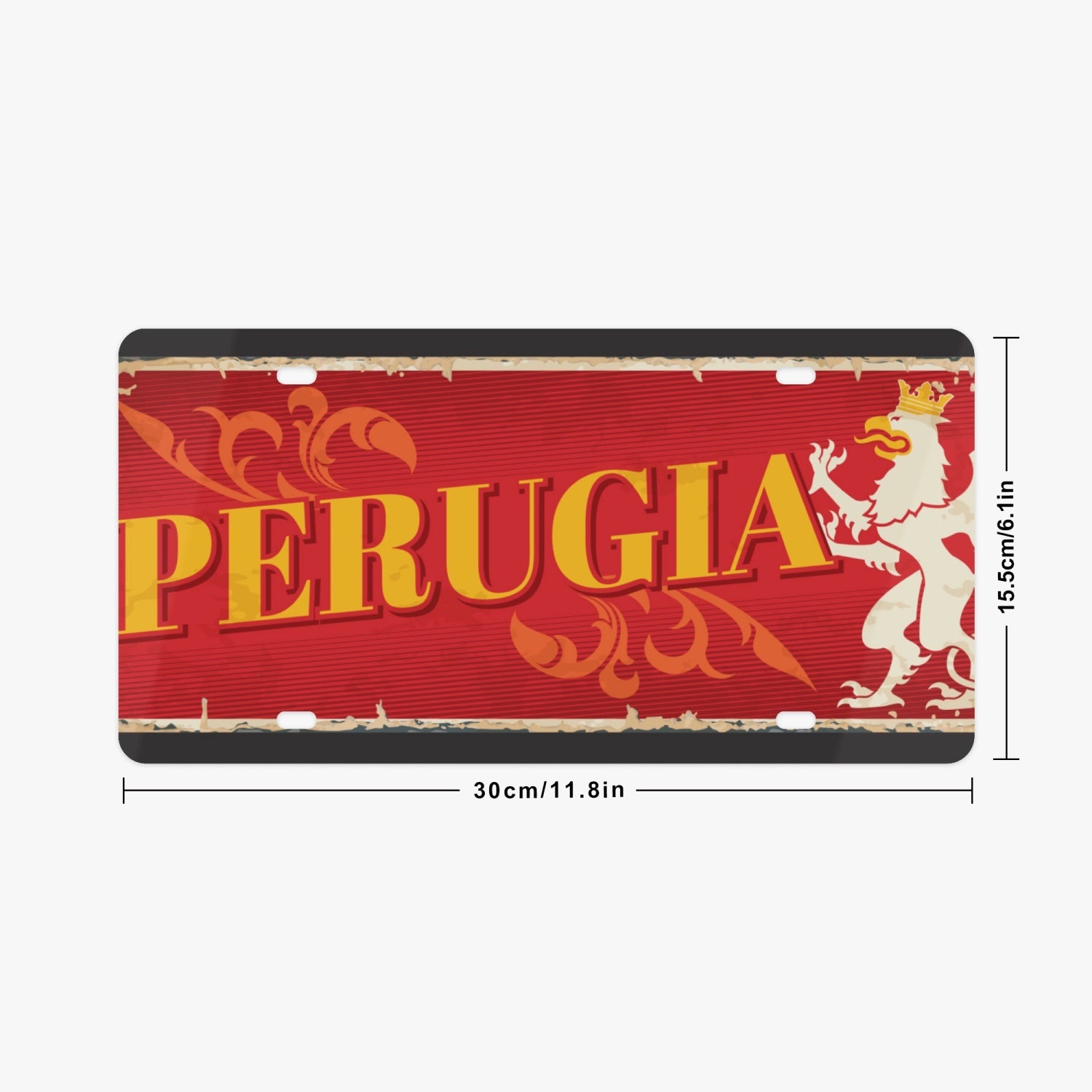 Perugia License Plate Italian Style