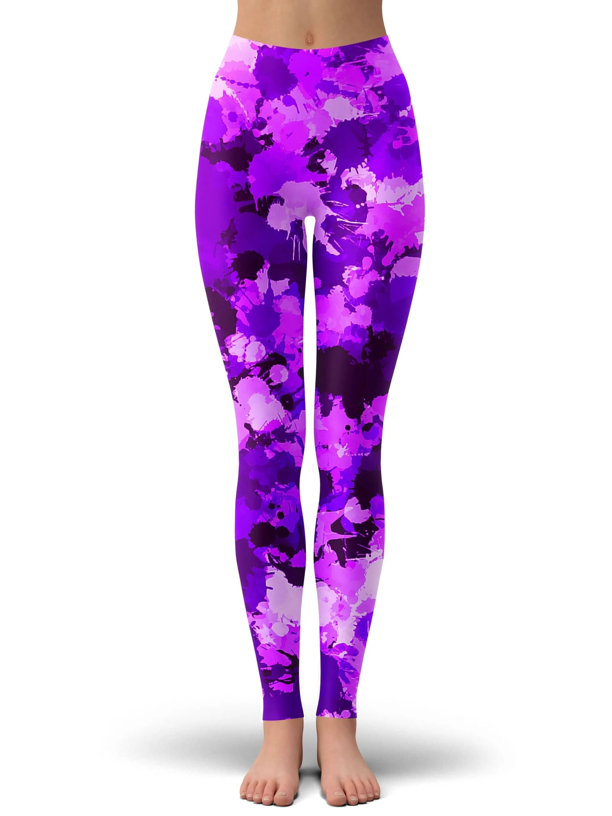 Purple Paint Splatter Leggings