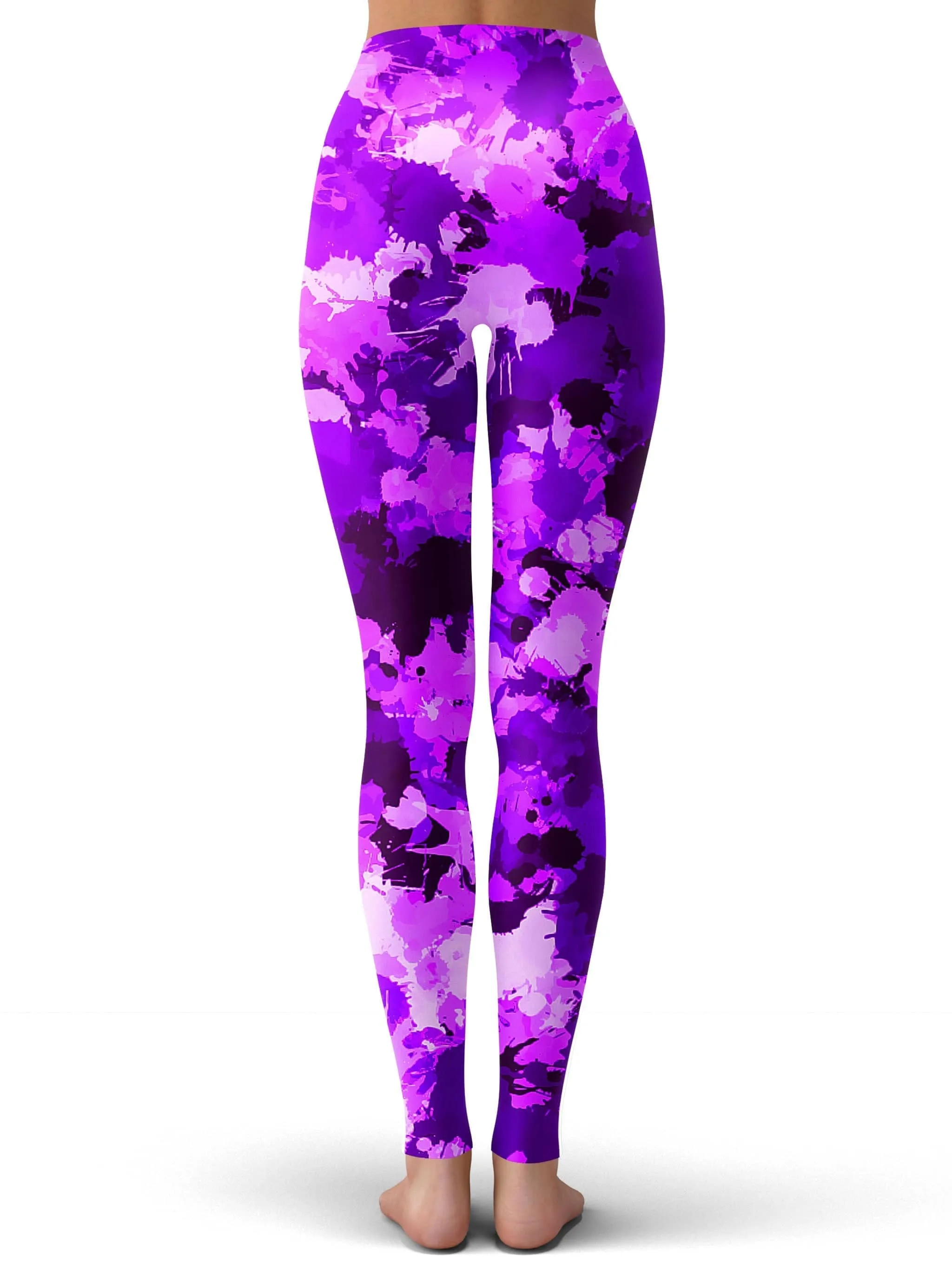 Purple Paint Splatter Leggings