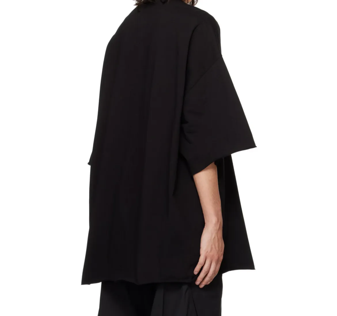 RICK OWENS  |Crew Neck Unisex Street Style Cropped Plain Cotton Oversized