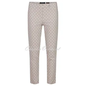 Robell Bella 09 - 7/8 Cropped Trouser Polka Dot 51560-54570-14 (Beige)