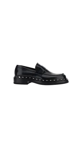 Rockstud Loafers - Black