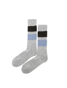 Rototo Retro Winter Outdoor Socks Gray / Dark Brown / Light Blue