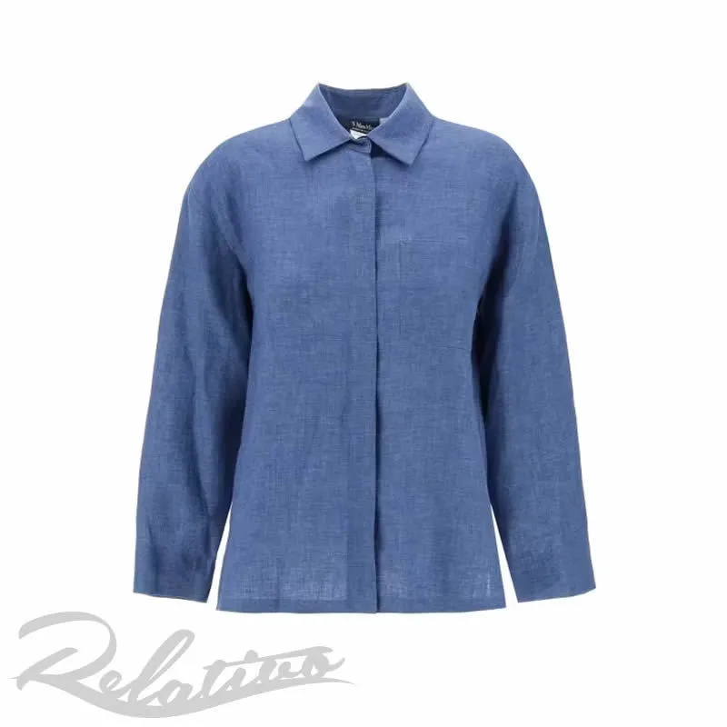 S Max Mara  |Casual Style Linen Long Sleeves Plain Shirts & Blouses