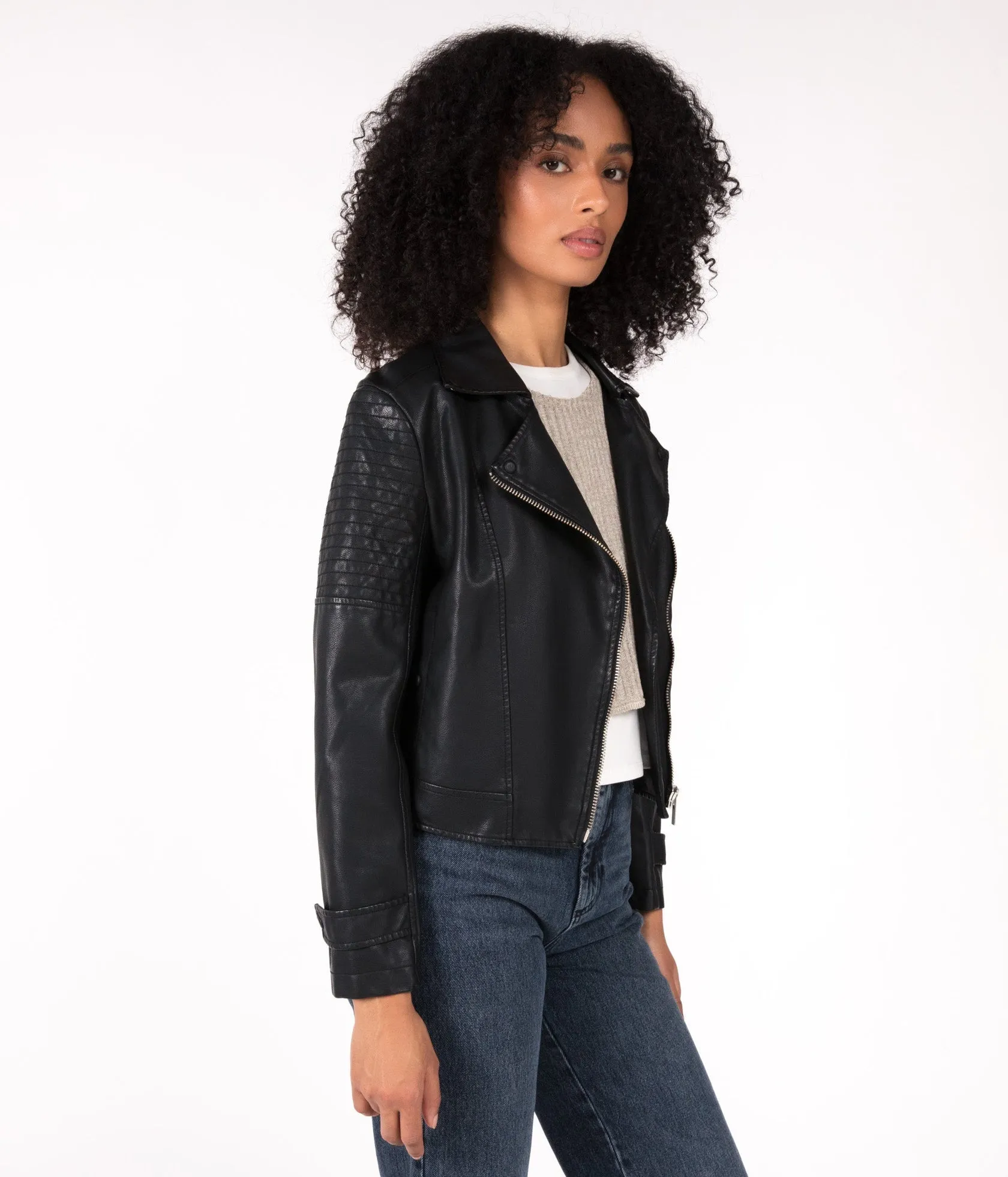 Savina Moto Jacket in Black from Matt & Nat