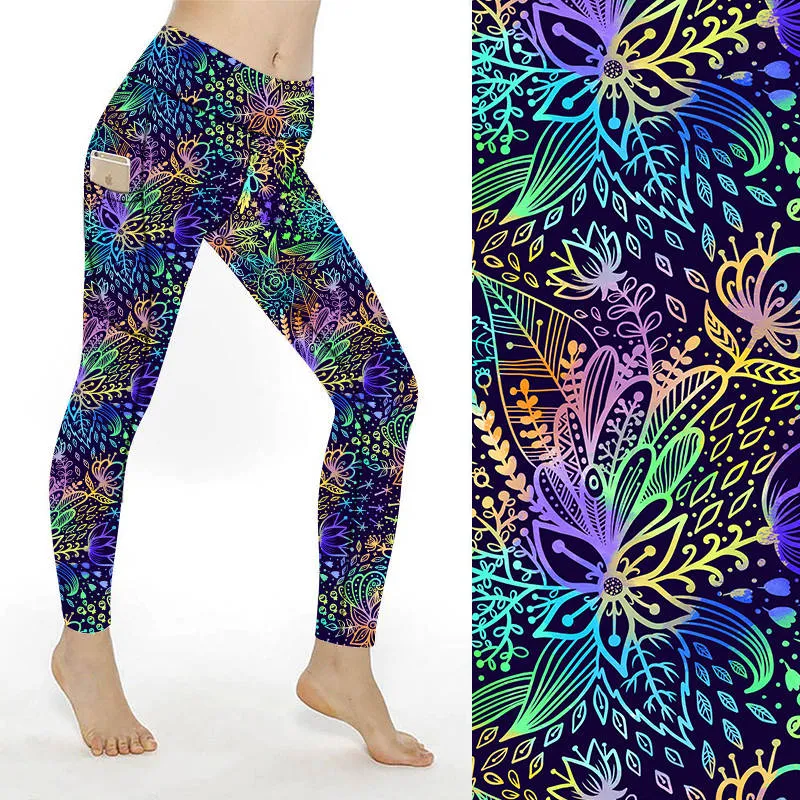 SCULPT Yoga Leggings- Botanical Fusion