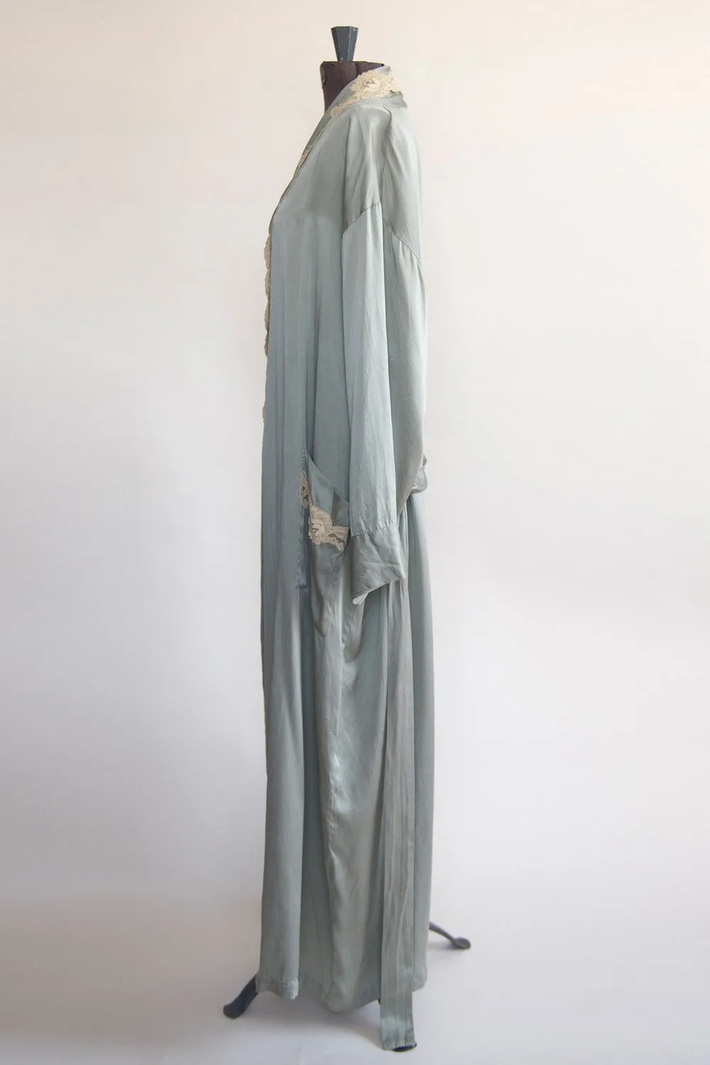 Silk Sage Robe - Vintage 90s Victoria’s Secret Silk Green Robe