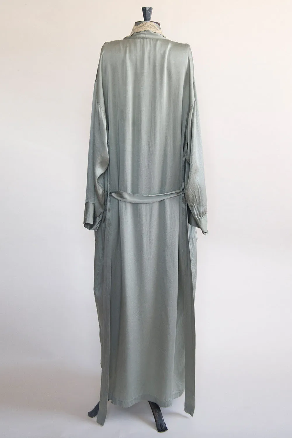 Silk Sage Robe - Vintage 90s Victoria’s Secret Silk Green Robe