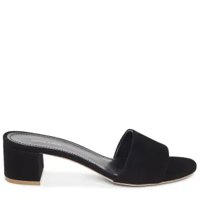 Single Strap Sandal 40 Suede, Black