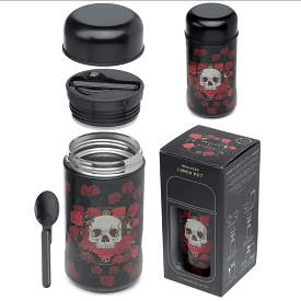 Skulls & Roses Stainless Insulated Lunch Pot 500ml