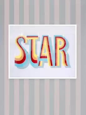 'STAR' ENAMEL GLASS PAINTING