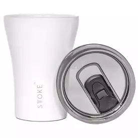 Sttoke Ceramic  Resusable Thermal Coffee Cup White