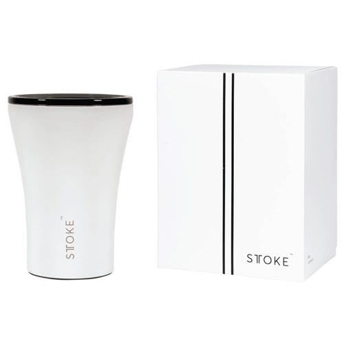 Sttoke Ceramic  Resusable Thermal Coffee Cup White