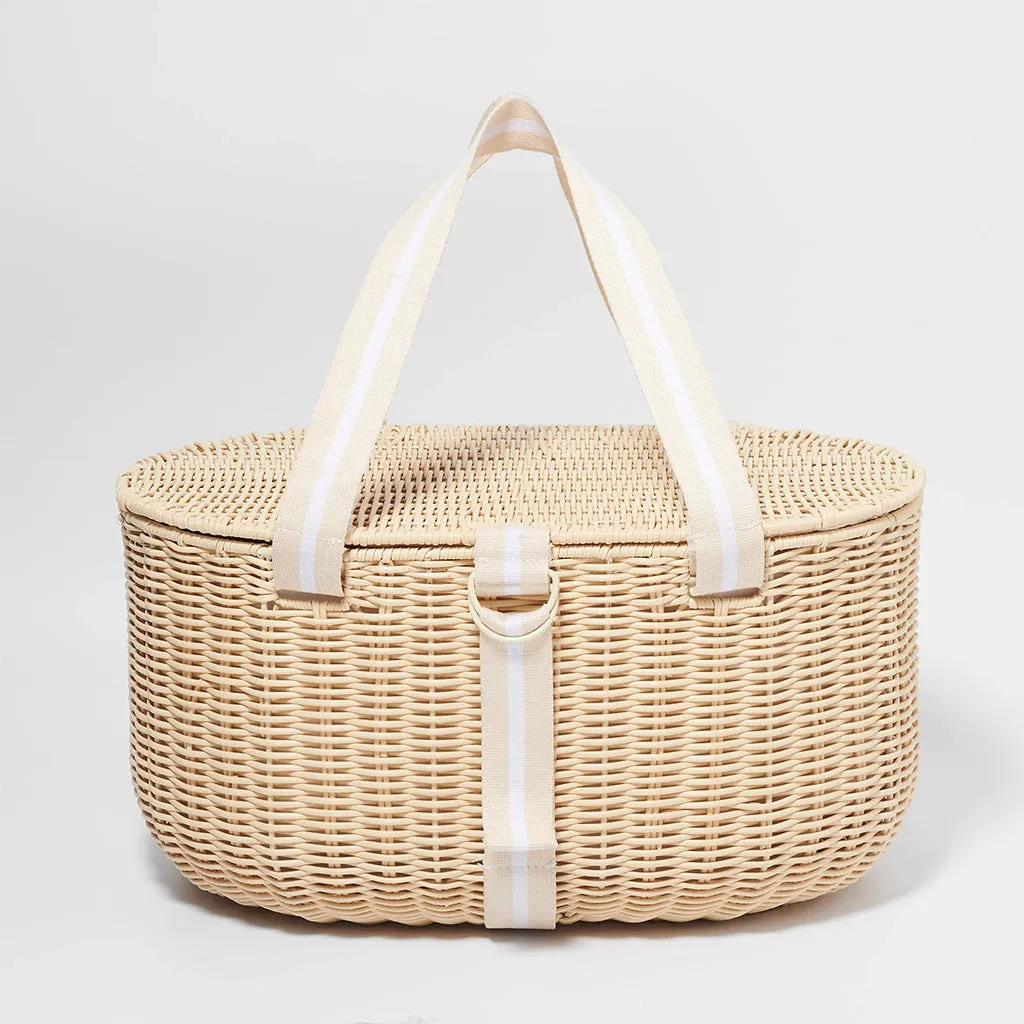 Sunnylife Large Picnic Basket Le Weekend Natural