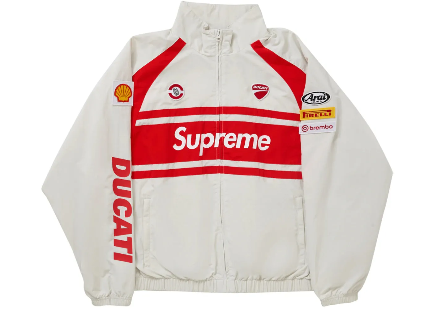 Supreme Ducati Track Jacket Light Grey