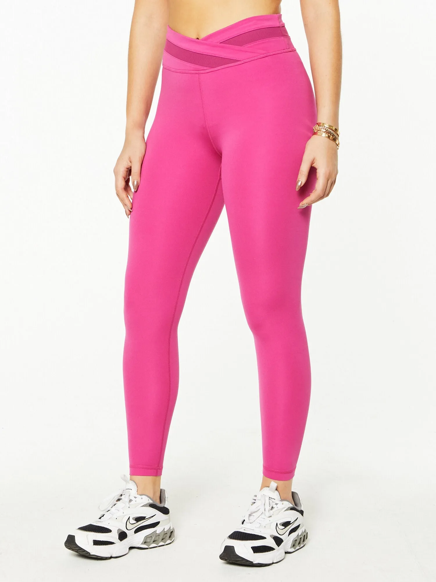 Sweaty Betty | All Day Wrap Waist 7/8 Leggings | Phlox Pink