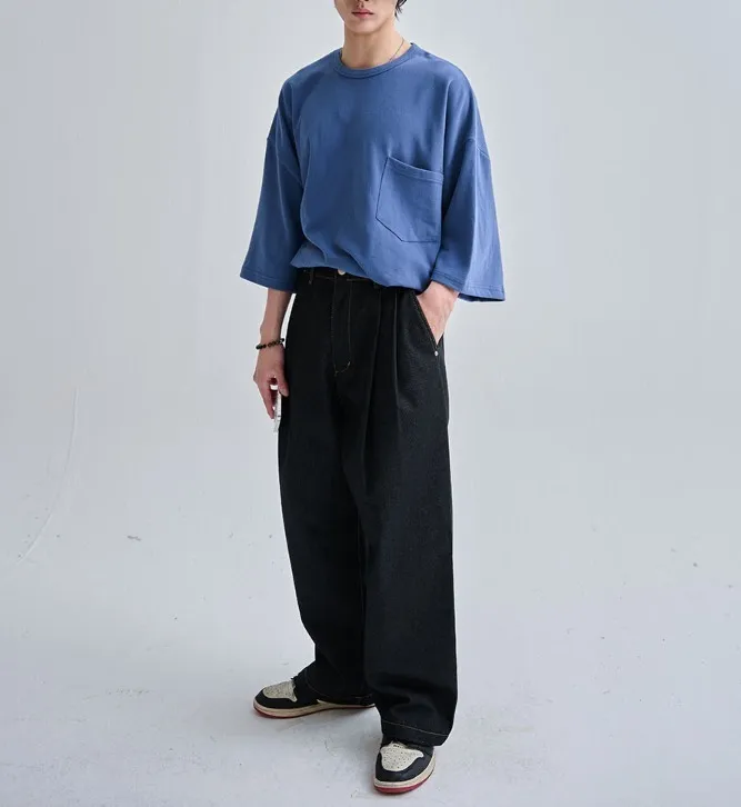 TAILOR STUDIO  |Unisex Street Style U-Neck Cropped Plain