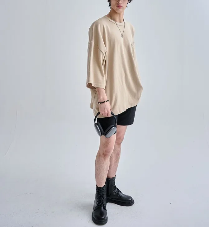 TAILOR STUDIO  |Unisex Street Style U-Neck Cropped Plain