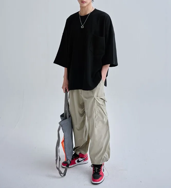 TAILOR STUDIO  |Unisex Street Style U-Neck Cropped Plain