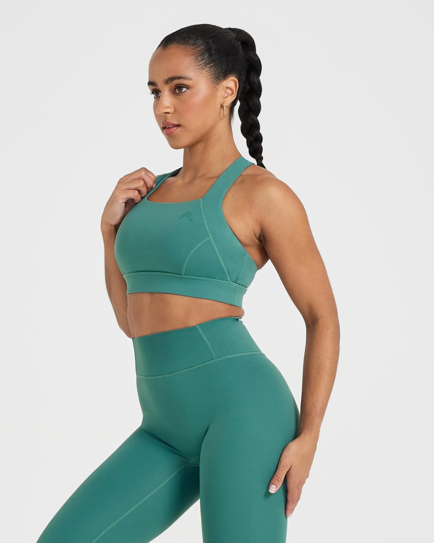 Timeless Wide Strap Sports Bra | Mineral Green