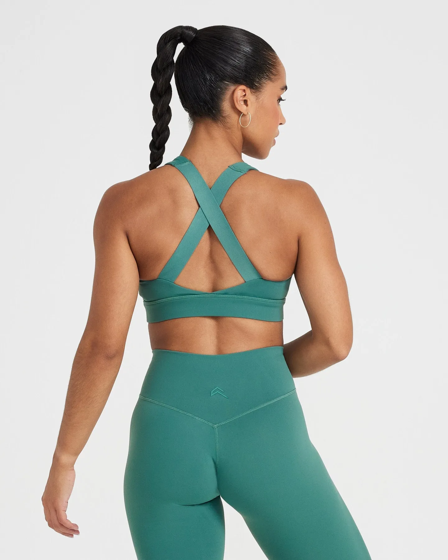 Timeless Wide Strap Sports Bra | Mineral Green