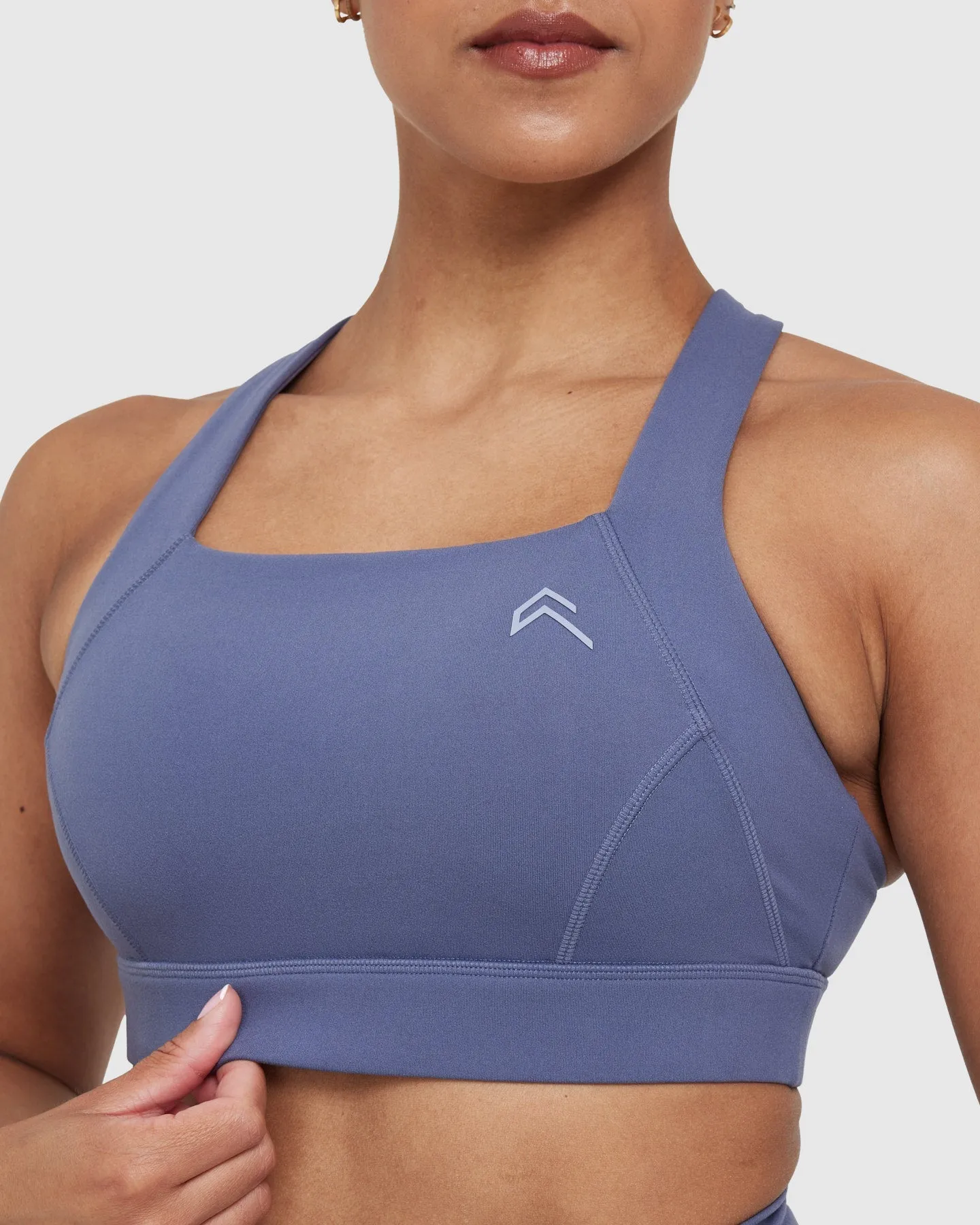 Timeless Wide Strap Sports Bra | Slate Blue