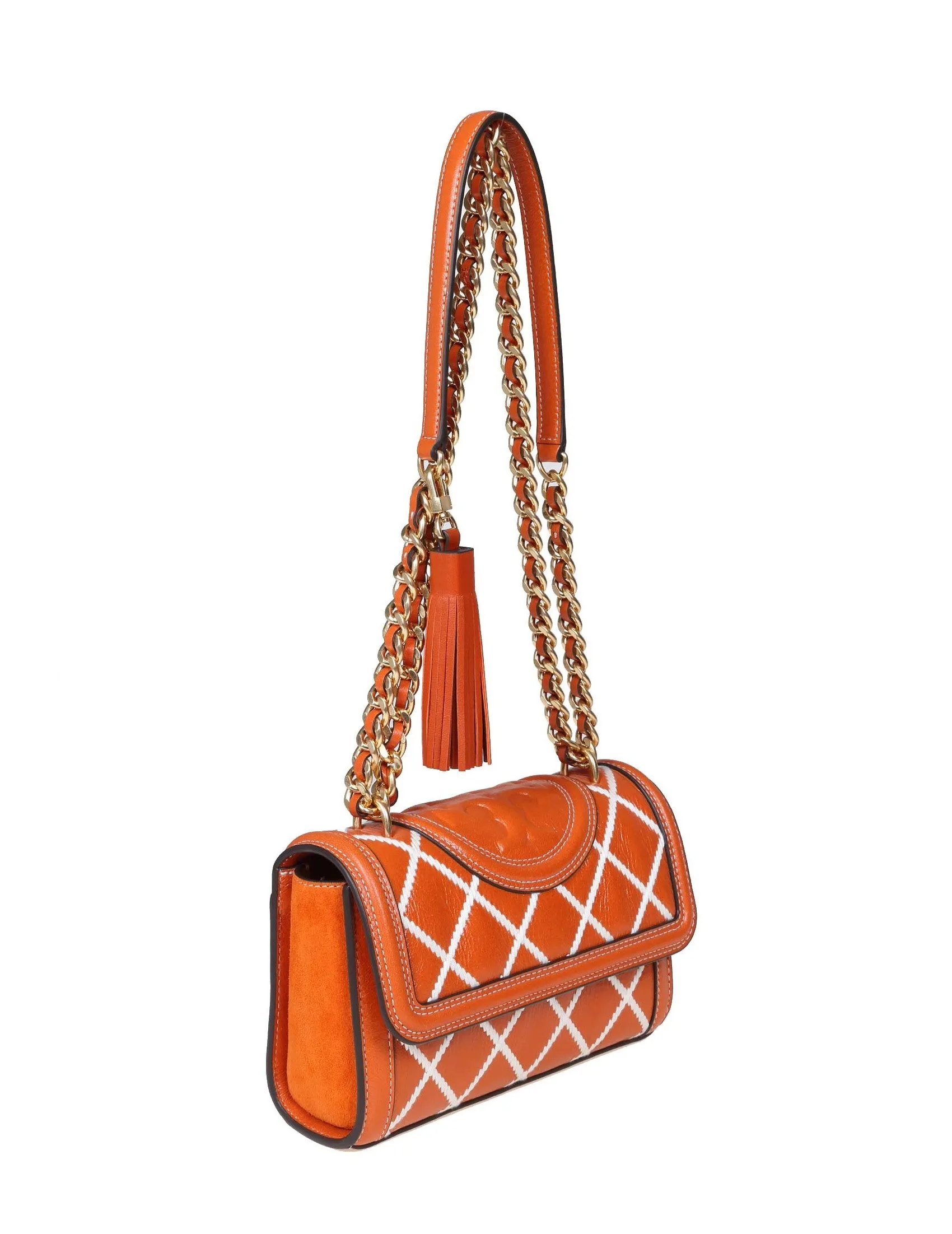 Tory Burch Fleming Pop Quilted Small Shoulder Bag