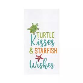 Turtle Kisses & Starfish Wishes Tea Towel