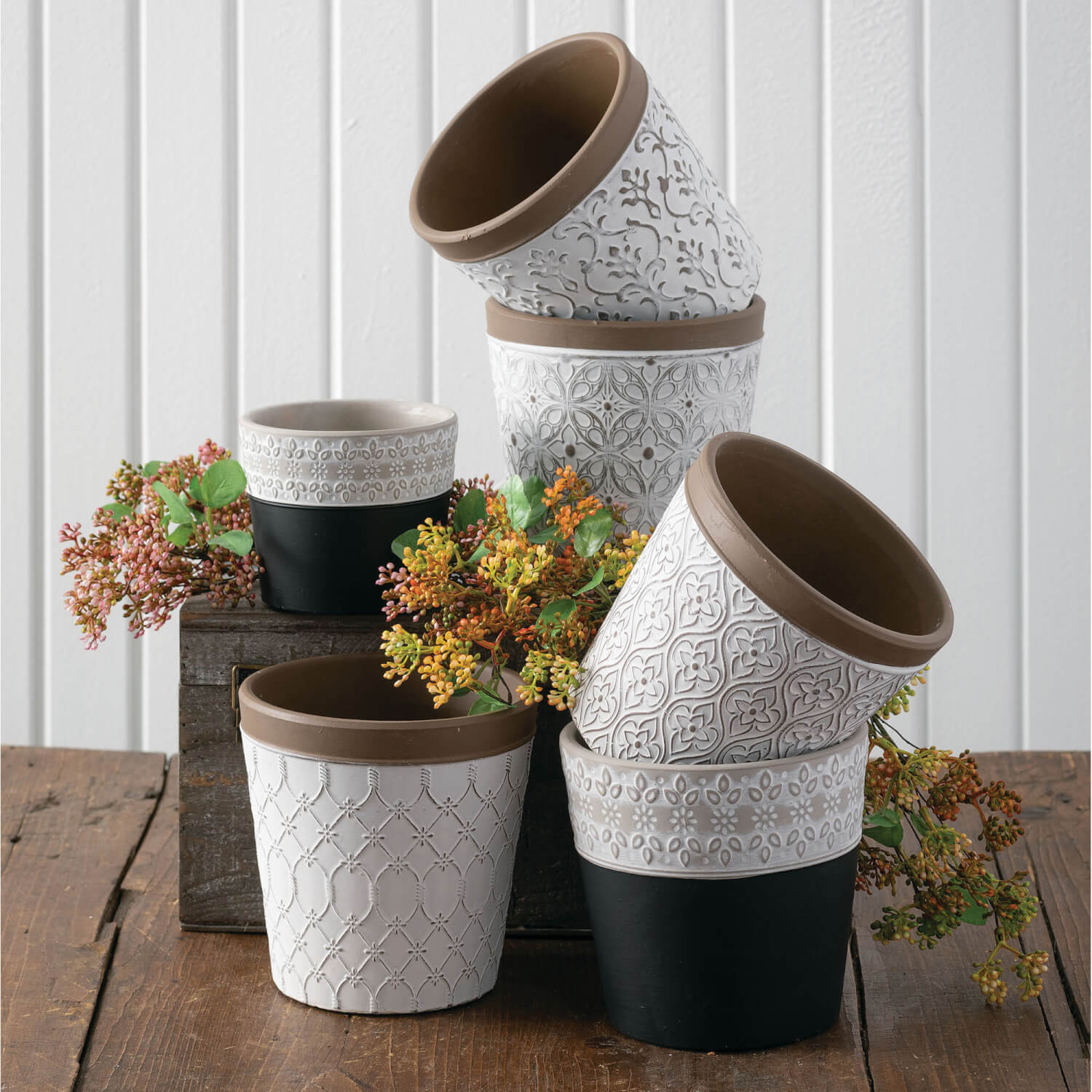 Two-Toned Classic Pot Set Of 2