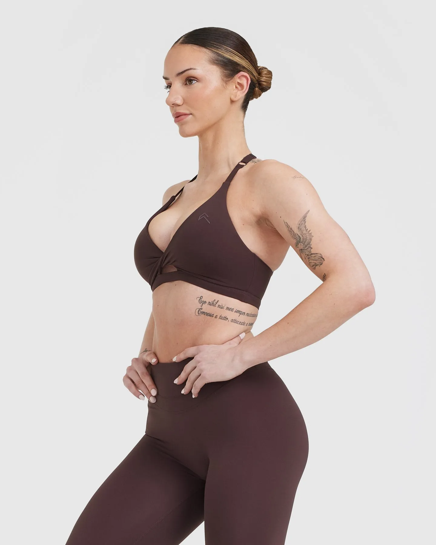 Unified Twist Sports Bra | Plum Brown