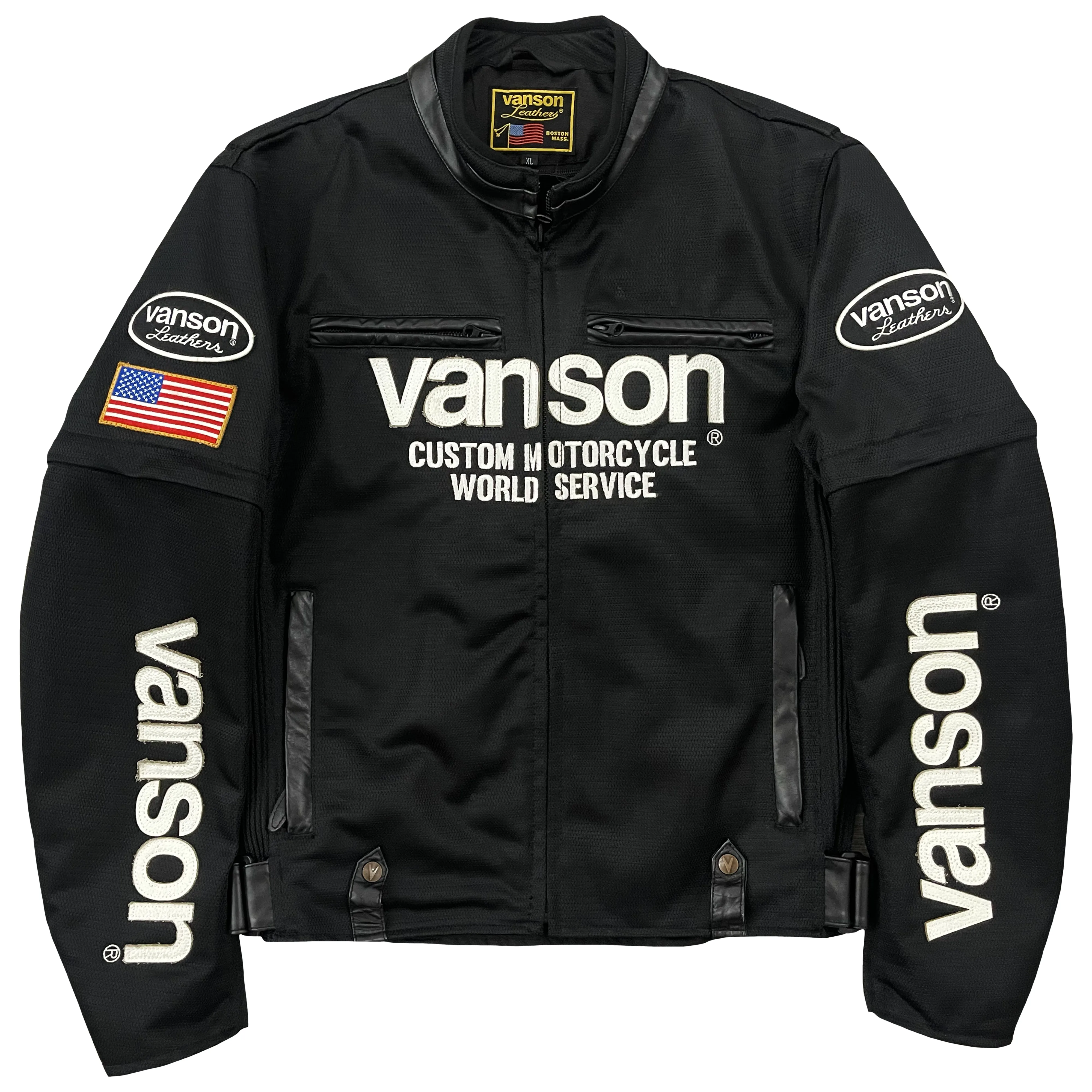 Vanson Leathers Motorcycle Mesh Racer Jacket