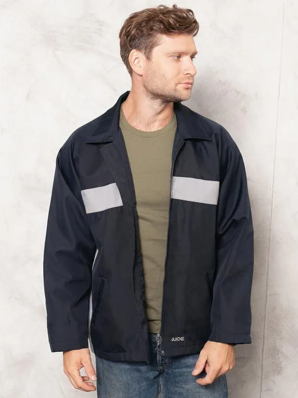 Vintage 2000's Men Dark Blue Bomber Jacket